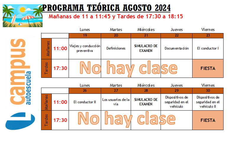 PROGRAMA TEÓRICA AGOSTO