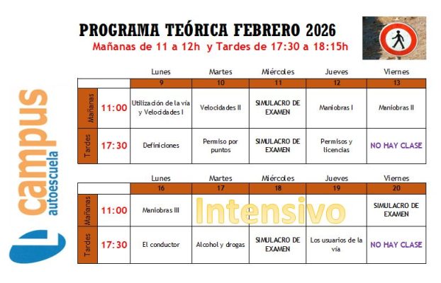 TEMARIO CLASES TEÓRICAS