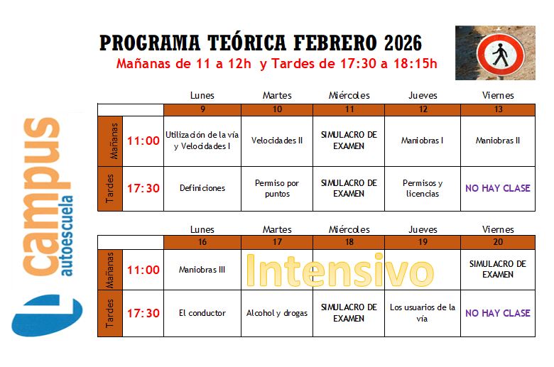 TEMARIO CLASES TEÓRICAS